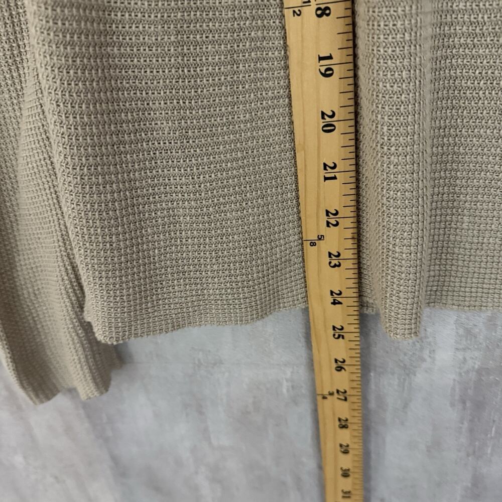 EILEEN FISHER Cardigan Petite PM Linen Open Knit Open Front Long Sleeve Beige - Picture 9 of 13